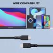 AUKEY 100W Braided USB C to C Cable with Kevlar Core 1m