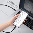 AUKEY 100W Nylon Braided USB C to C Cable with LCD Display 1.8m