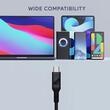 AUKEY 100W Nylon Braided USB C to C Cable with LCD Display 1.8m