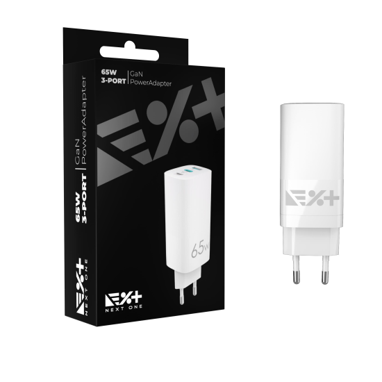 NEXT ONE 3-port GaN Power Adapter 65W 