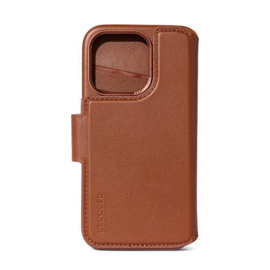 Leather Detachable Wallet for iPhone 15 Pro | Tan
