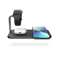 ZENS DUAL + WATCH ALUMINIUM WIRELESS CHARGER, BLACK