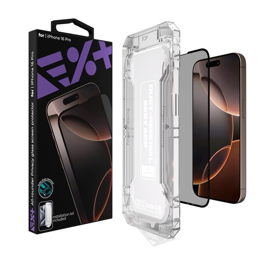 NEXT ONE All-rounder Privacy Glass Screen Protector for iPhone 16 Pro
