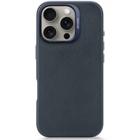 DECODED Leather Backcover for iPhone 16 Pro | Navy Blue